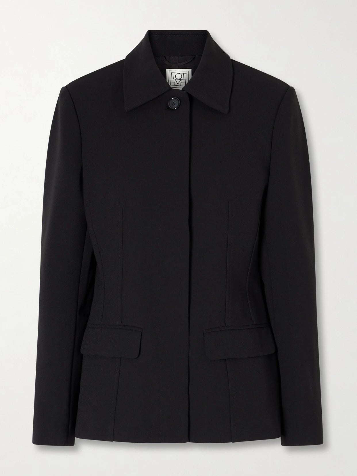 Image of Coats & Jackets. Product name - Woven Jacket in Black colour by brand - TOTEME