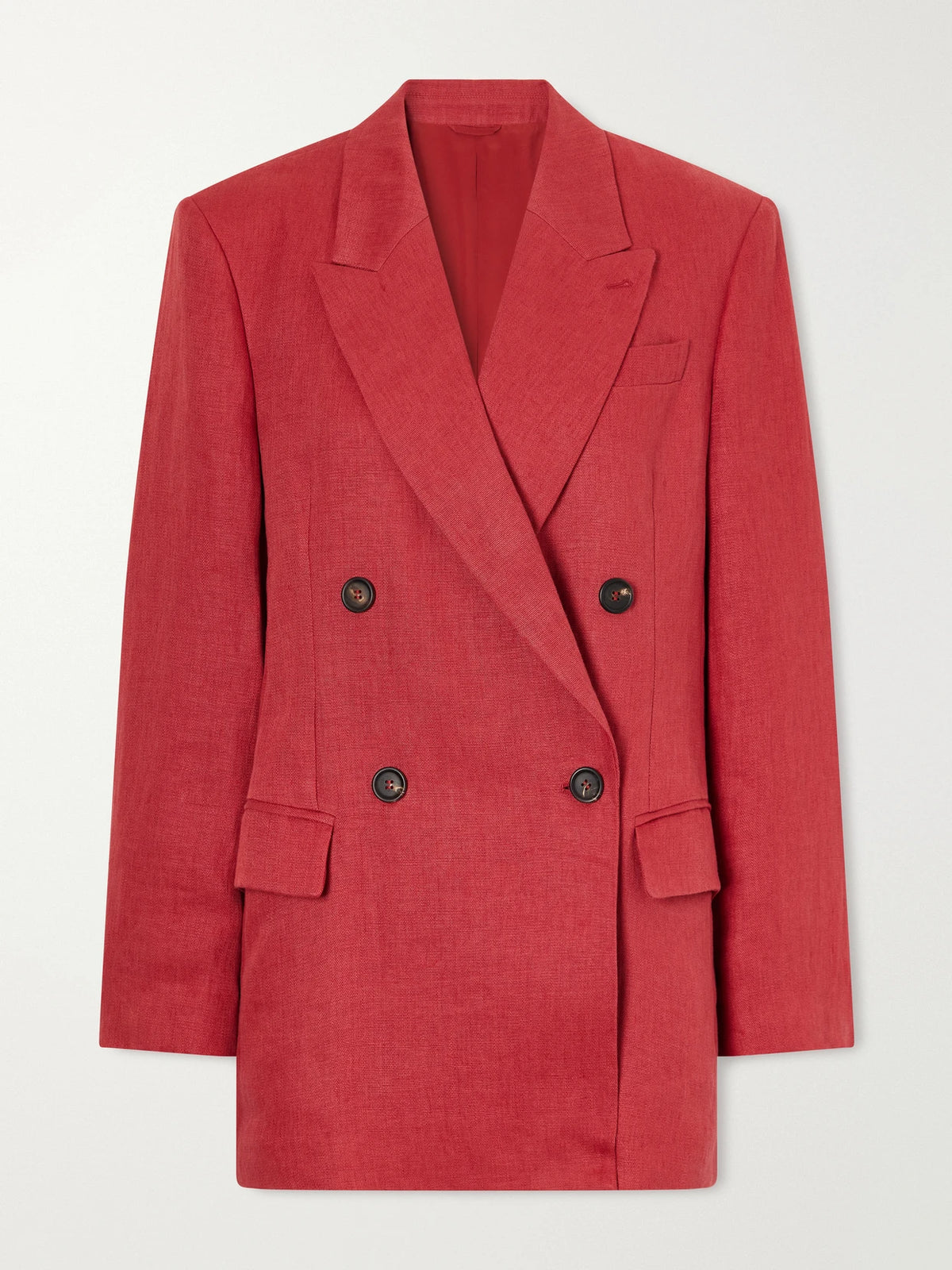 Brunello Cucinelli Double-breasted Linen-canvas Blazer