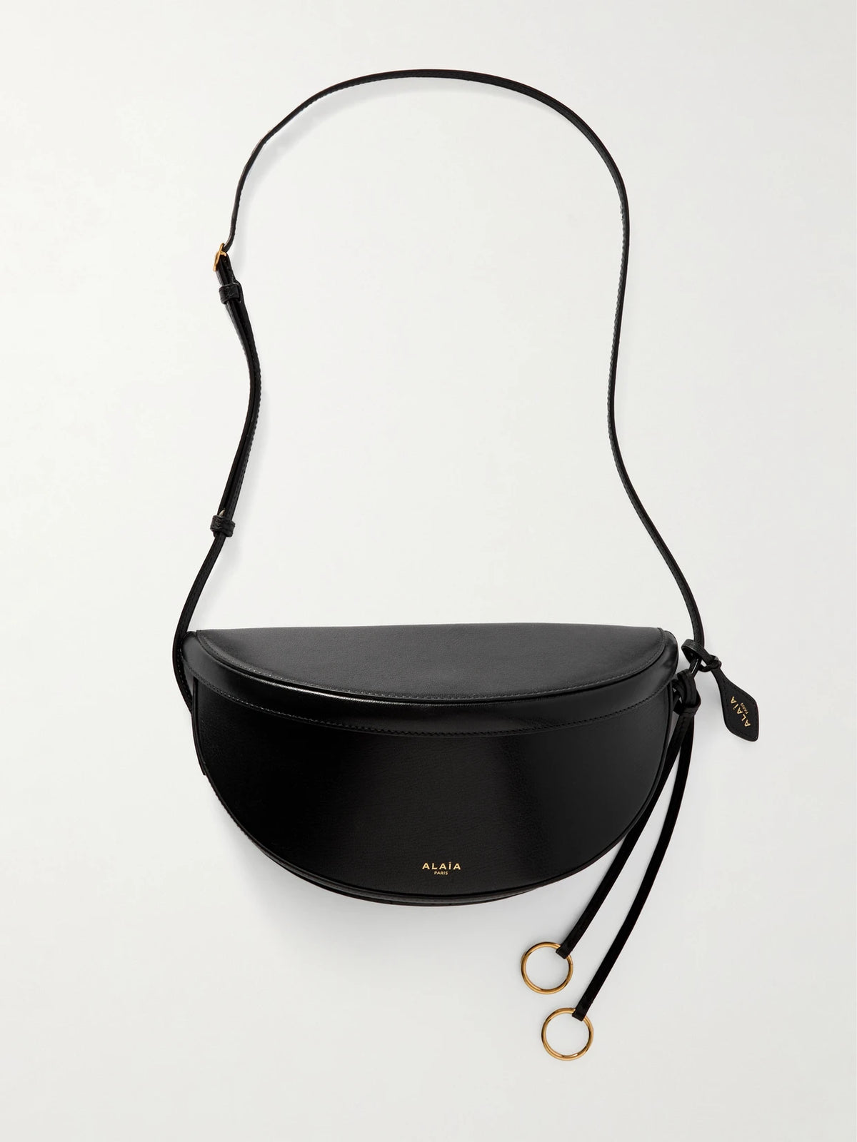 Molded East West Leather Shoulder Bag