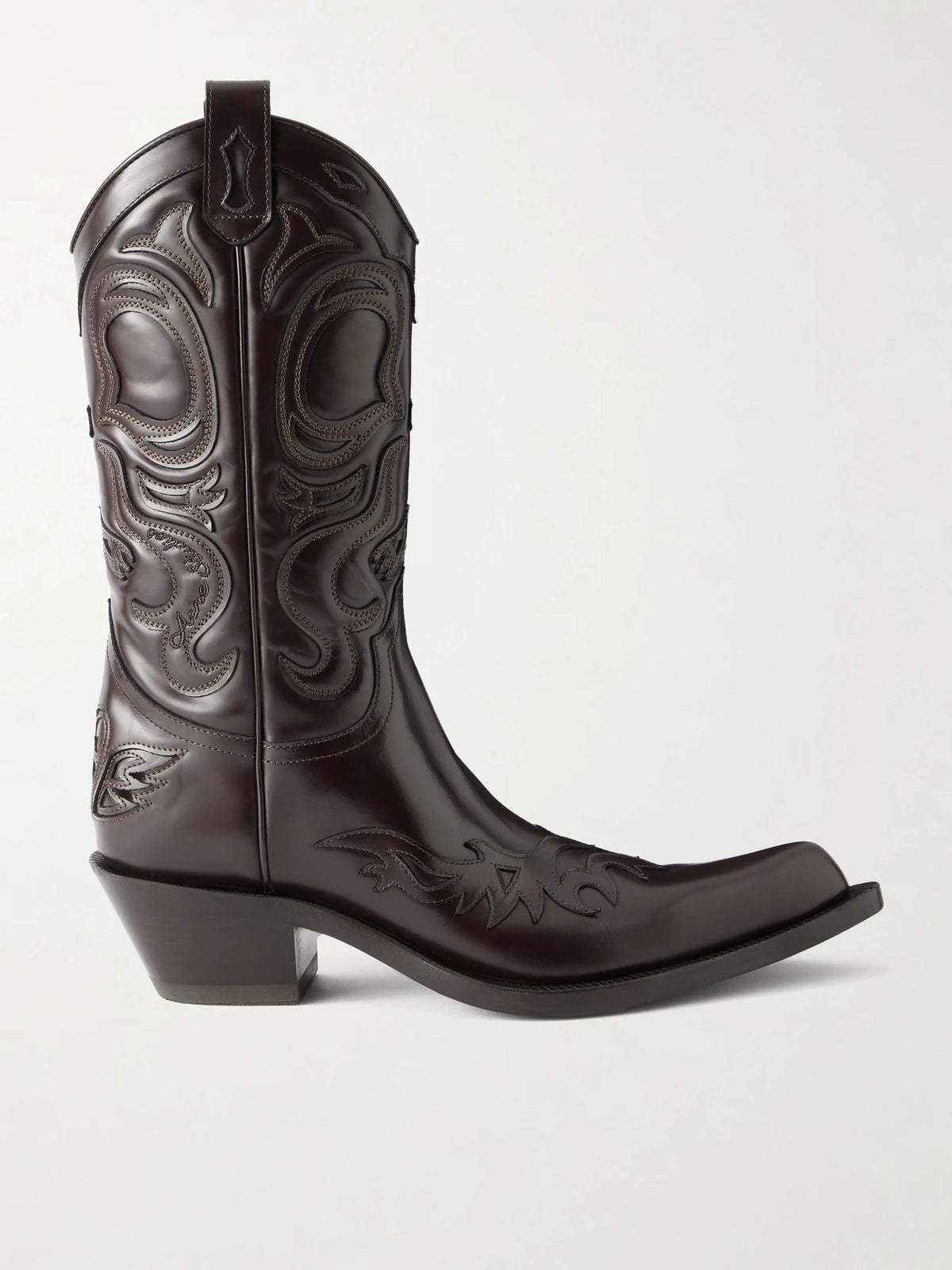 Leather Ankle Cowboy Boots