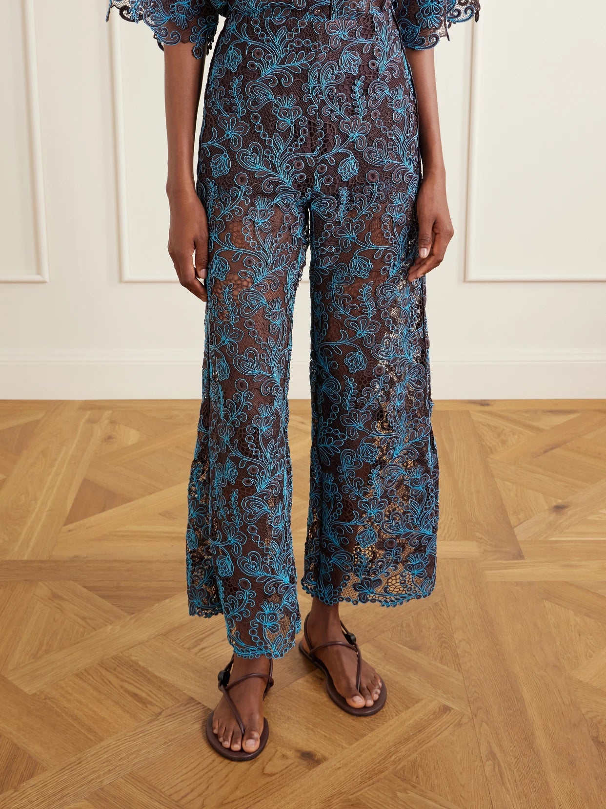 Francine Lace Wide-leg Pants