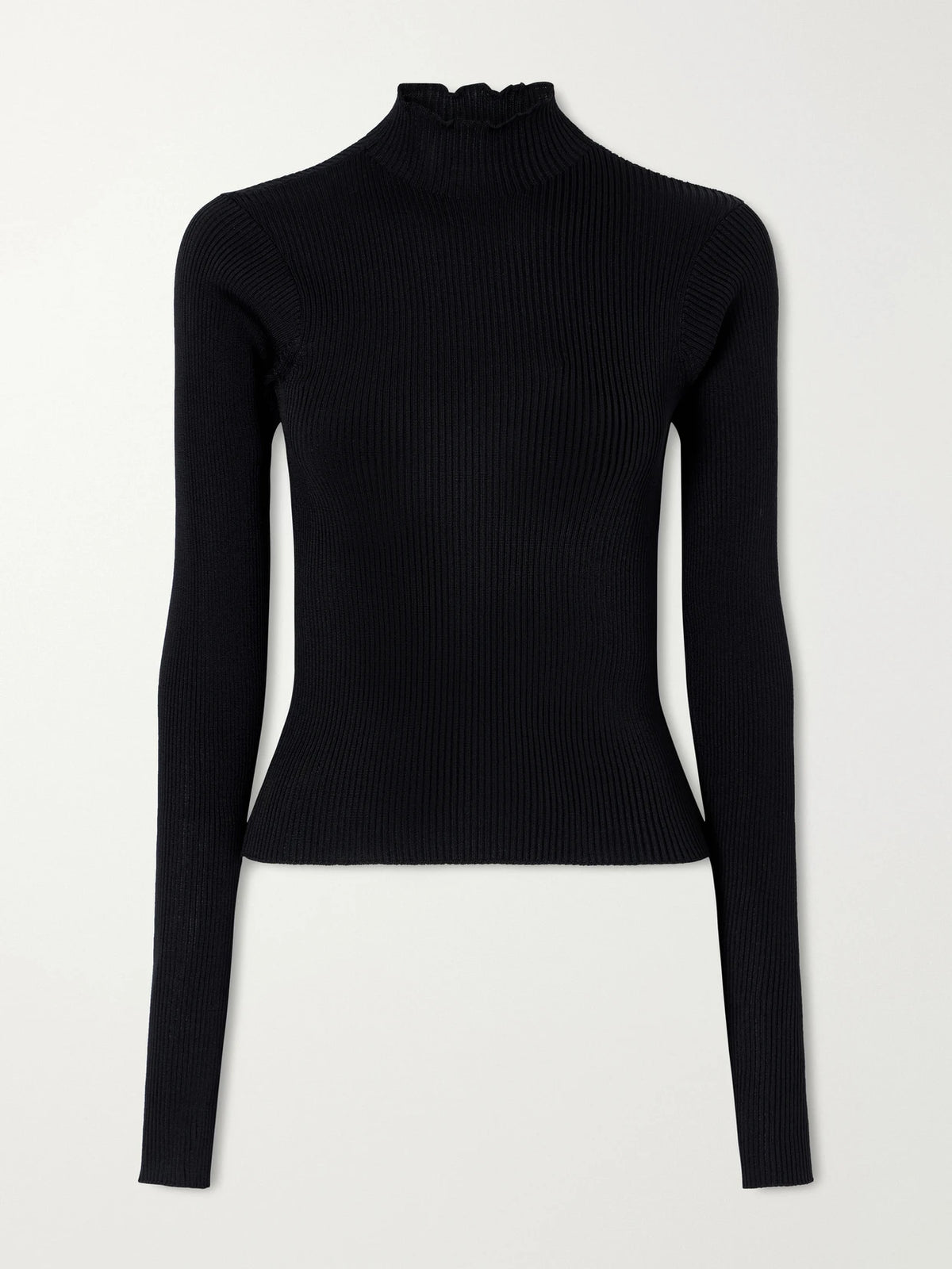 RIER Ribbed Silk Turtleneck Sweater