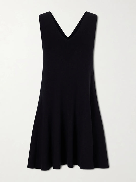 Image of Dresses. Product name - Cotton, Silk And Cashmere Mini Dress in Black colour by brand - Arch4