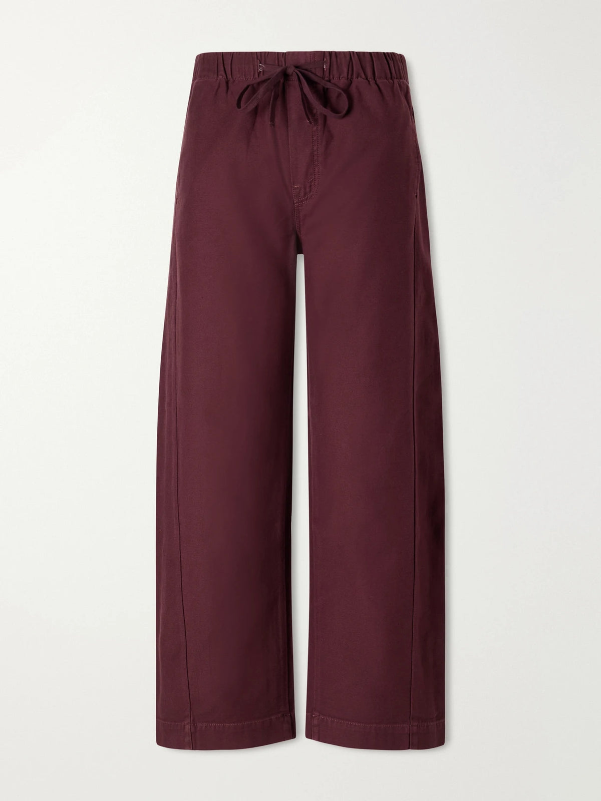 Mother The Drawn Full Pipe Flood Cotton-twill Wide-leg Pants