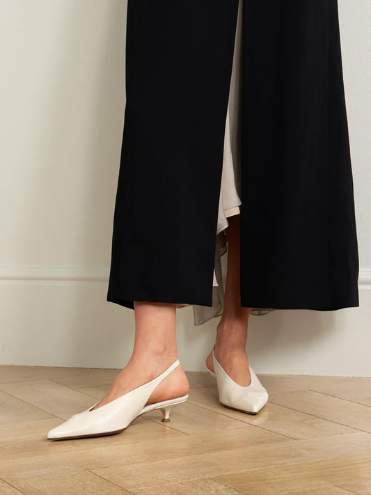 Aeyde Camila Leather Slingback Pumps