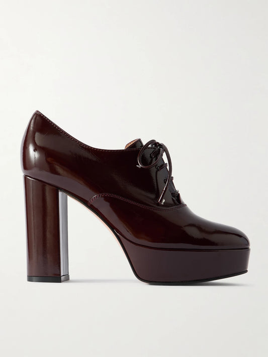 70 Patent-leather Platform Oxford Pumps