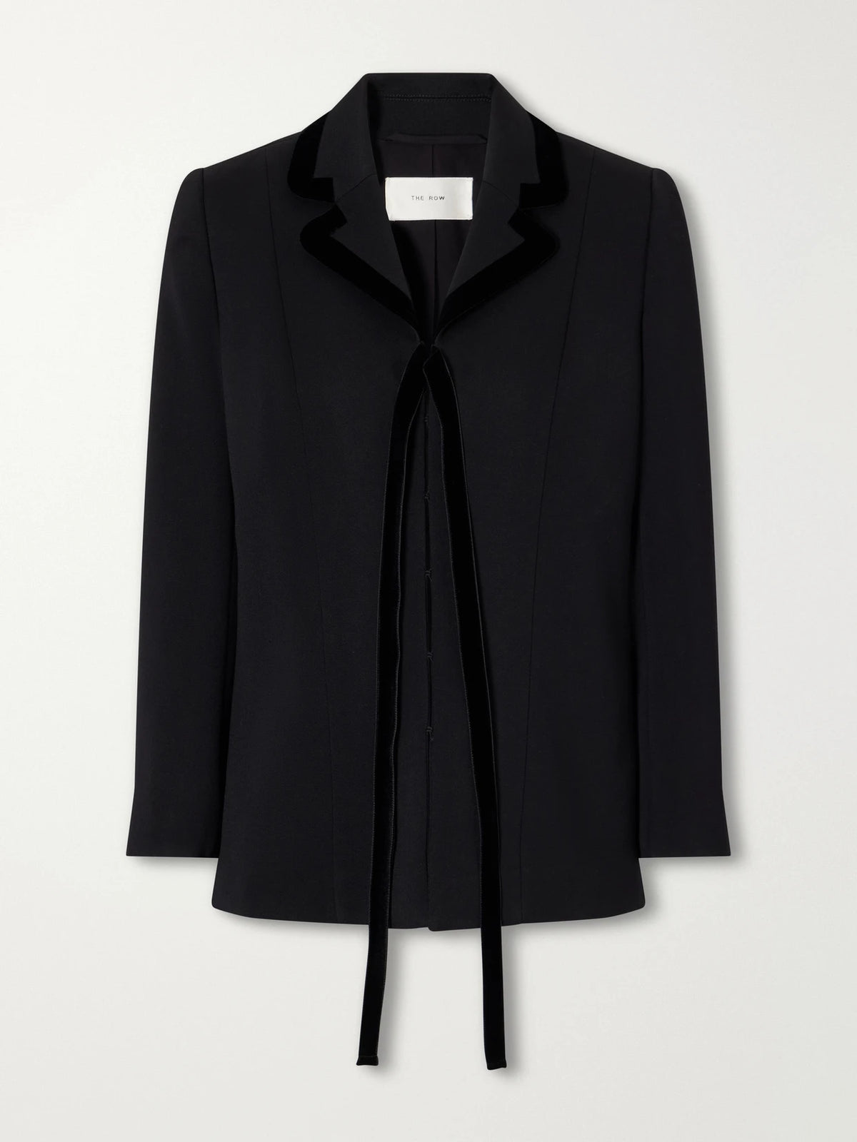The Row Celinde Velvet-trimmed Wool-blend Twill Jacket
