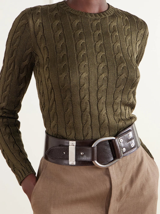 Ralph Lauren Collection Logo-engraved Leather Belt