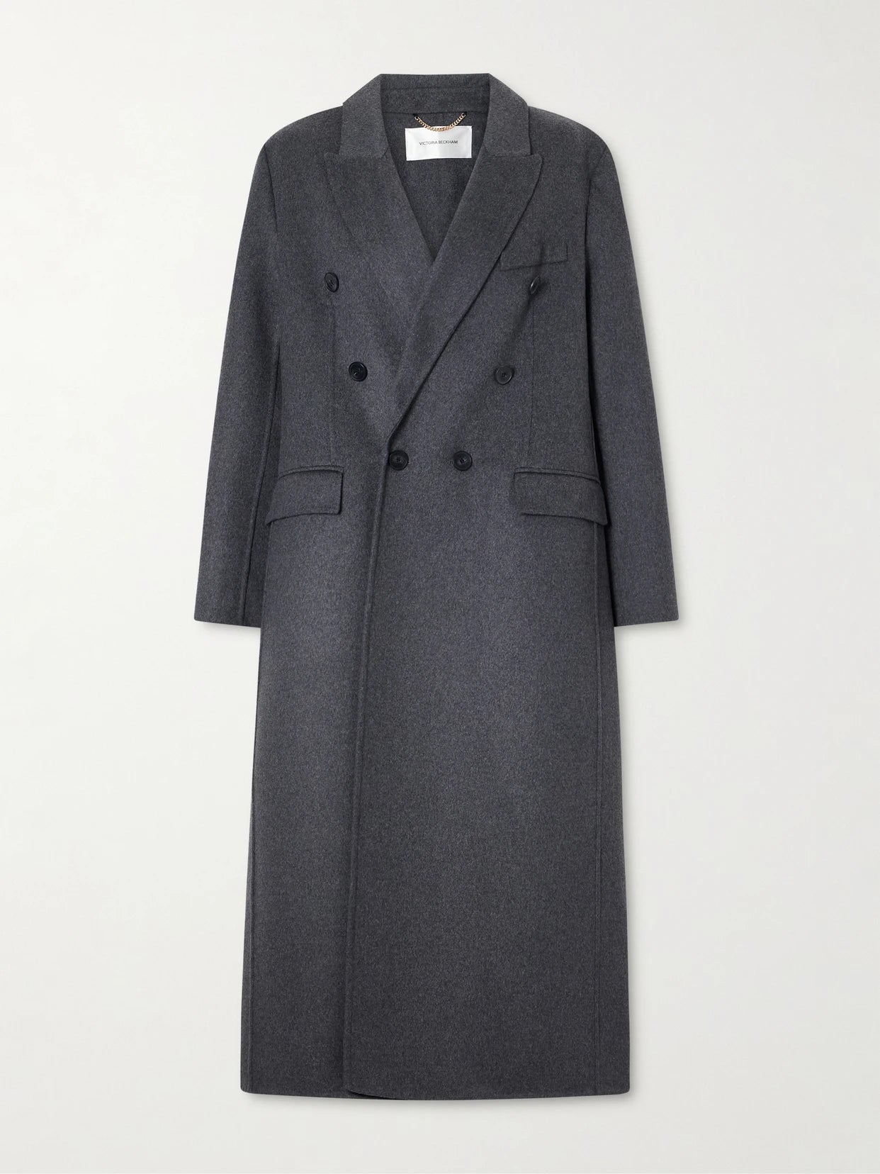 Double-breasted Wool-blend Long Coat