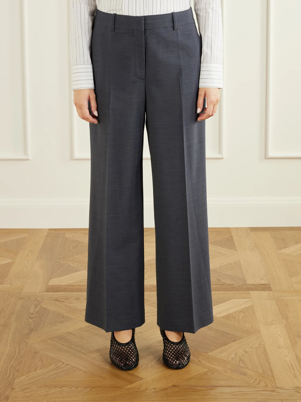 Theory Stretch-wool Straight-leg Pants