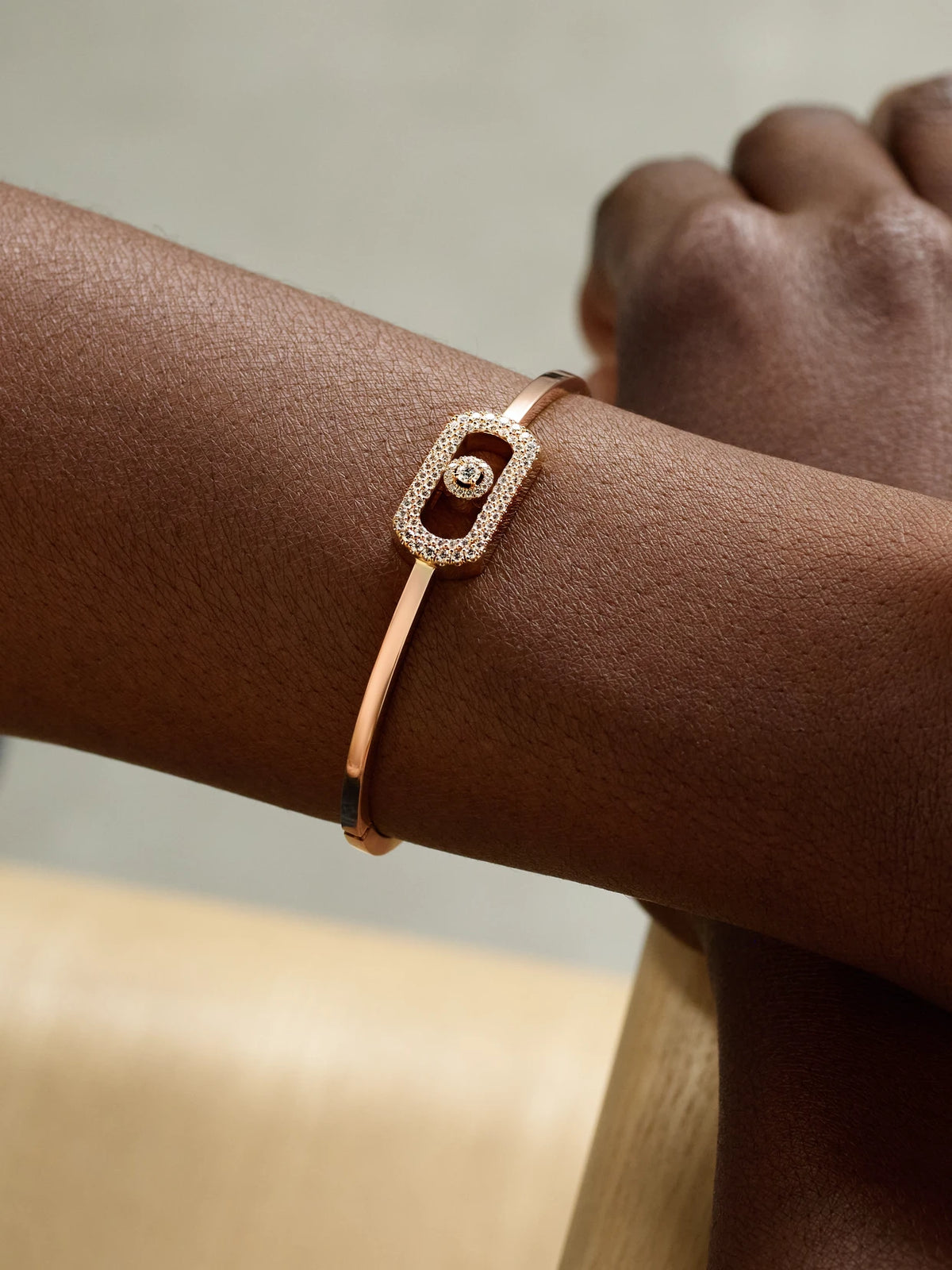 Image of Bracelets. Product name - So Move 18-karat Rose Gold Diamond Bracelet in Multi colour by brand - Messika