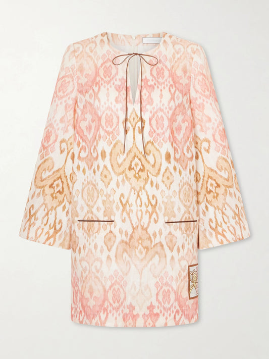 Aster Shift Linen Mini Dress
