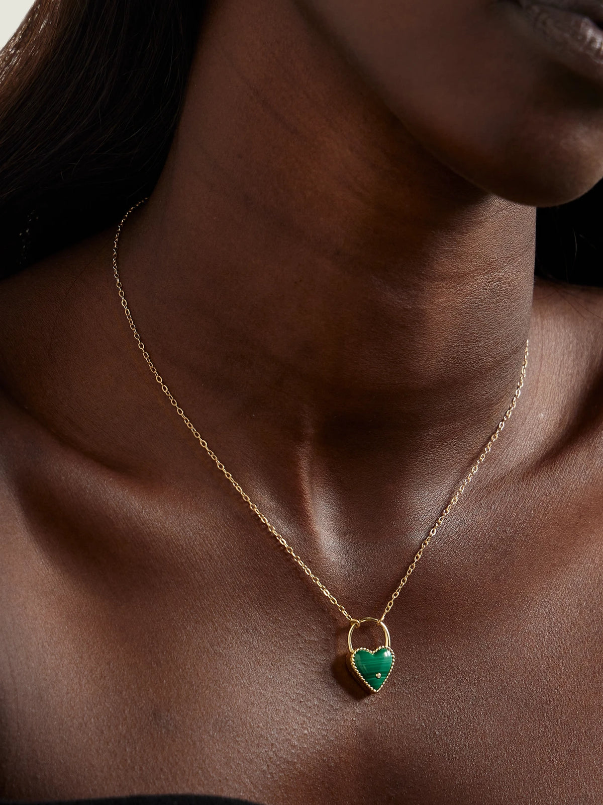 Image of Necklaces. Product name - 18-karat Gold, Malachite And Diamond Necklace in Multi colour by brand - Yvonne Léon