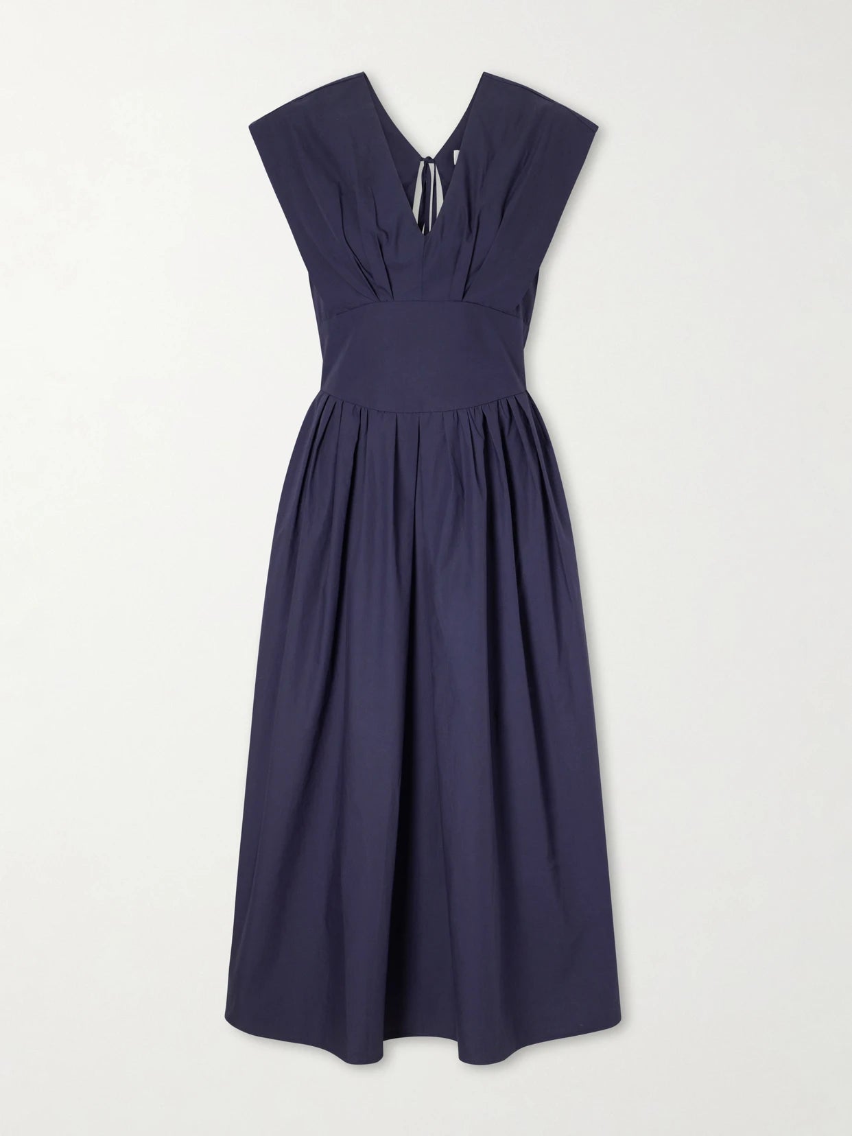 In Full Bloom Gathered Cotton-taffeta Midi Dress