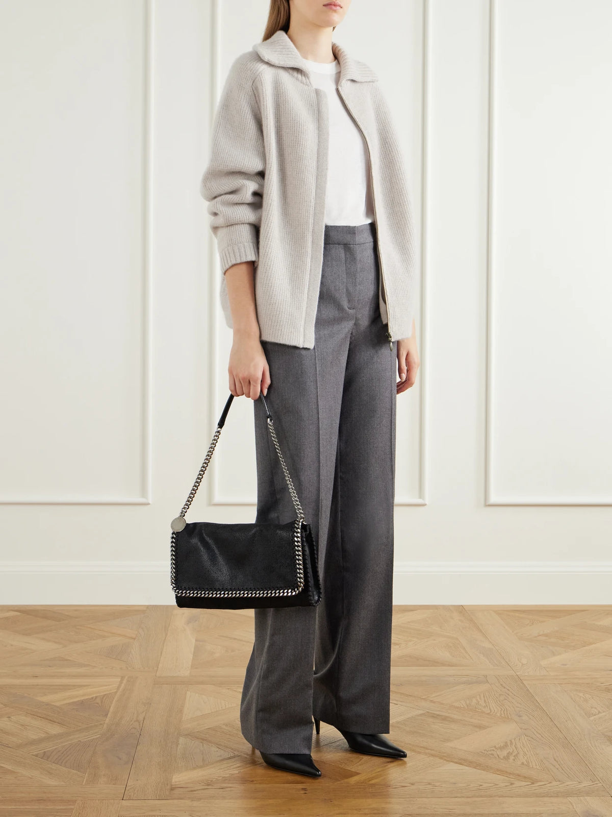 Stella McCartney Flabella Flap Vegetarian Material Shoulder Bag