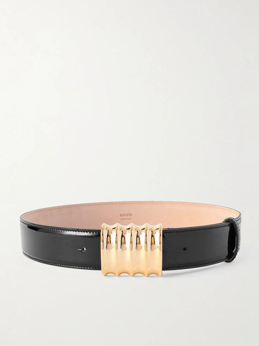 KHAITE Julius Medium Patent-leather Belt