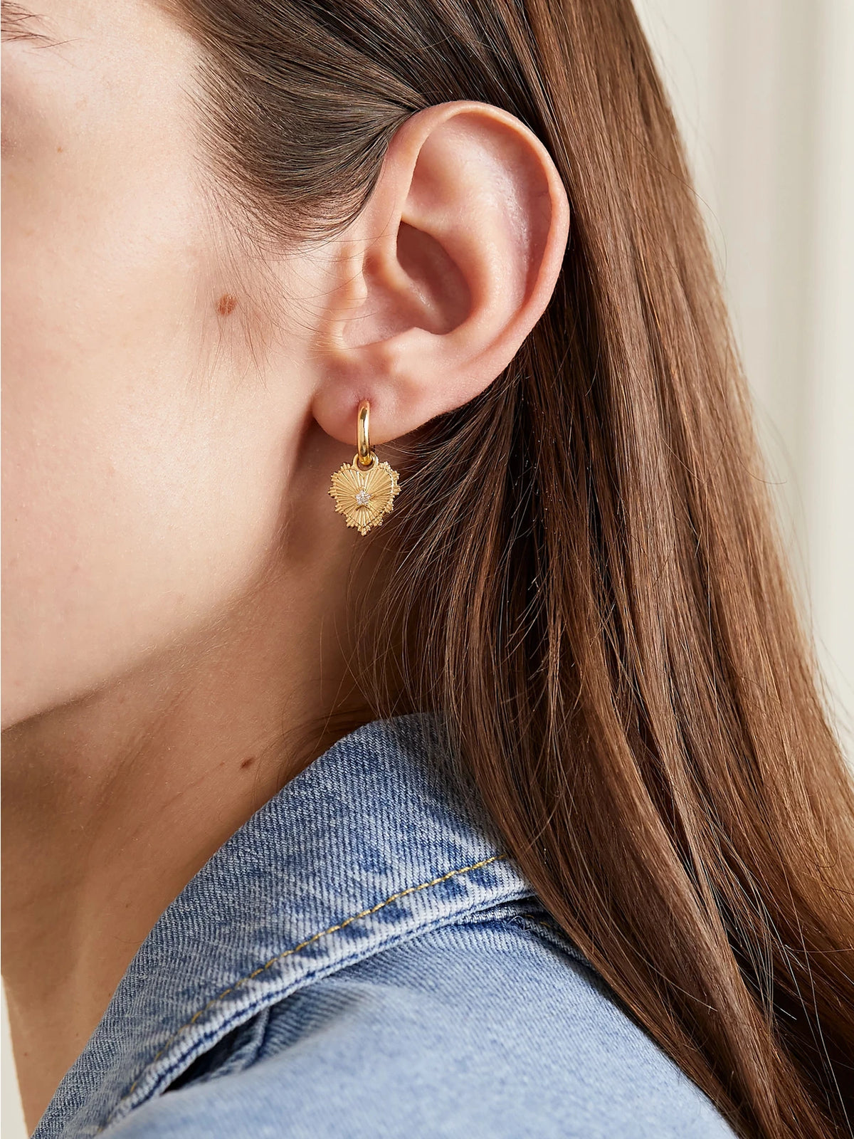 Image of Earrings. Product name - 18-karat Gold Diamond Single Earring in Multi colour by brand - FoundRae