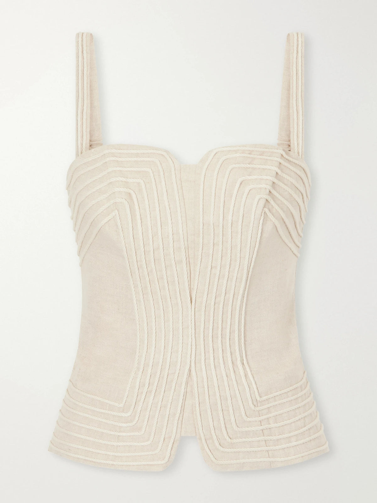 Andres Otalora Encontre Corded Linen-woven Top