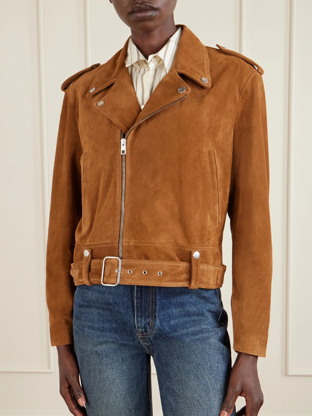 Evel Suede Biker Jacket