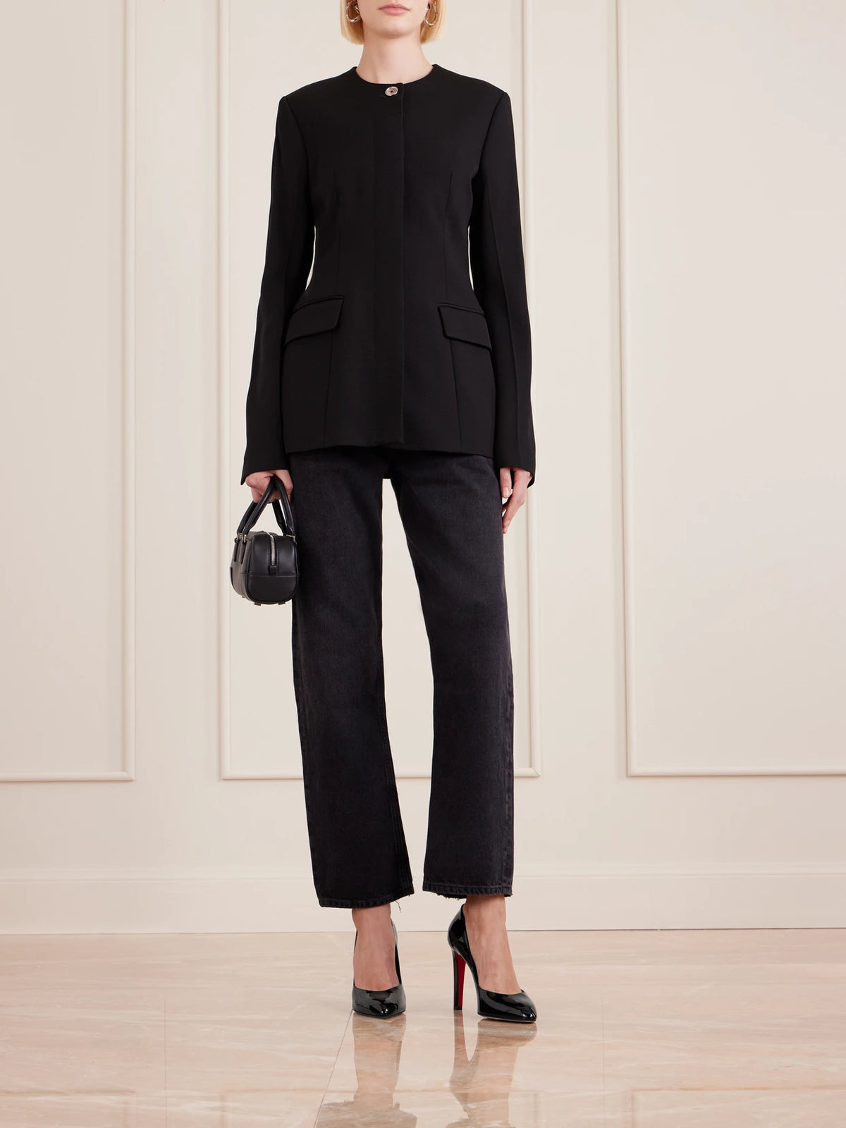 Image of Heels. Product name - Fannylove 100 Patent-leather Pumps in Black colour by brand - Christian Louboutin