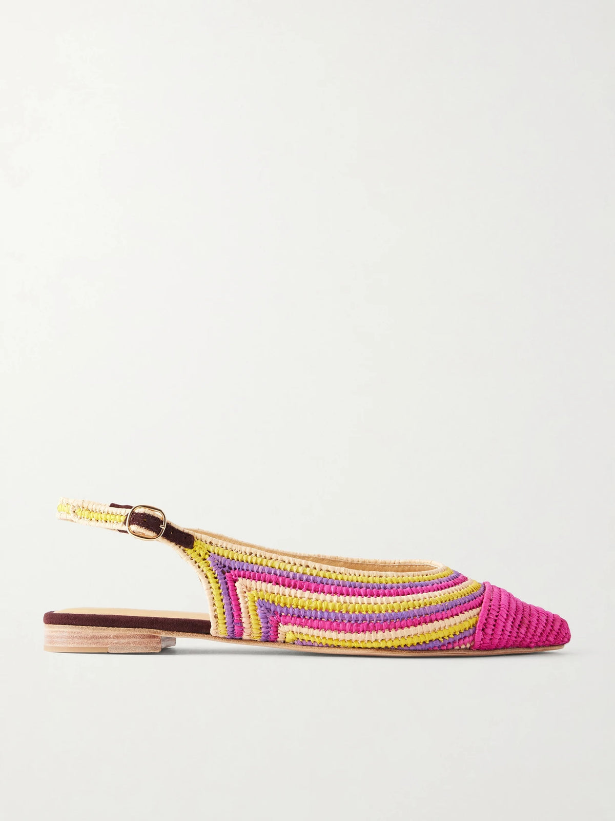 Strength Crocheted-raffia Ballet Flats