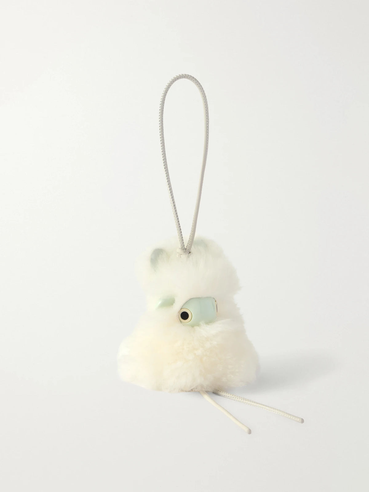 Bunny Puzz Shearling And Acetate Bag Charm