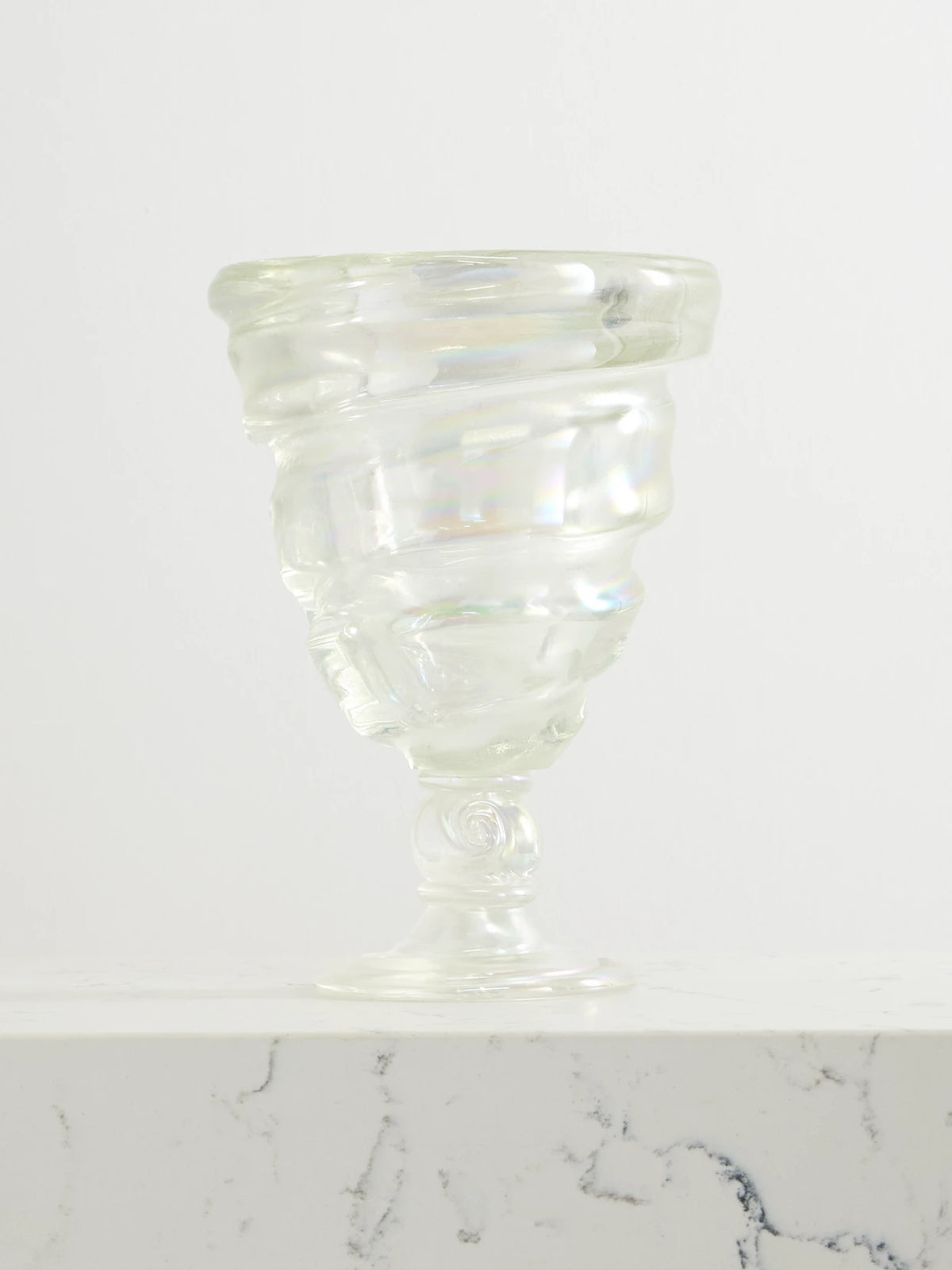 Cellophane Iridescent Murano Glass Vase