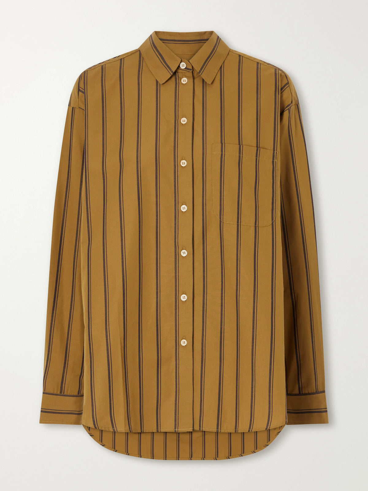 Jamie Haller The Essential Striped Cotton And Silk-blend Shirt
