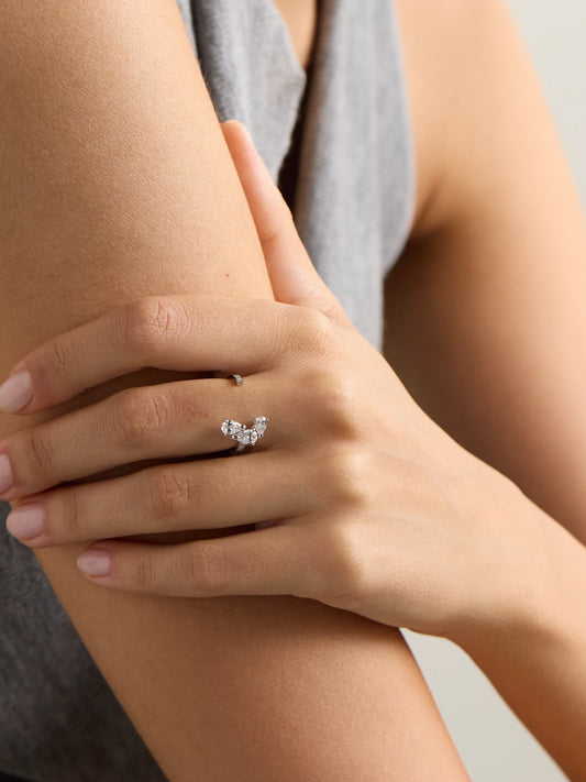 Image of Rings. Product name - Serti Sur Vide 18-karat White Gold Diamond Ring in Multi colour by brand - Repossi