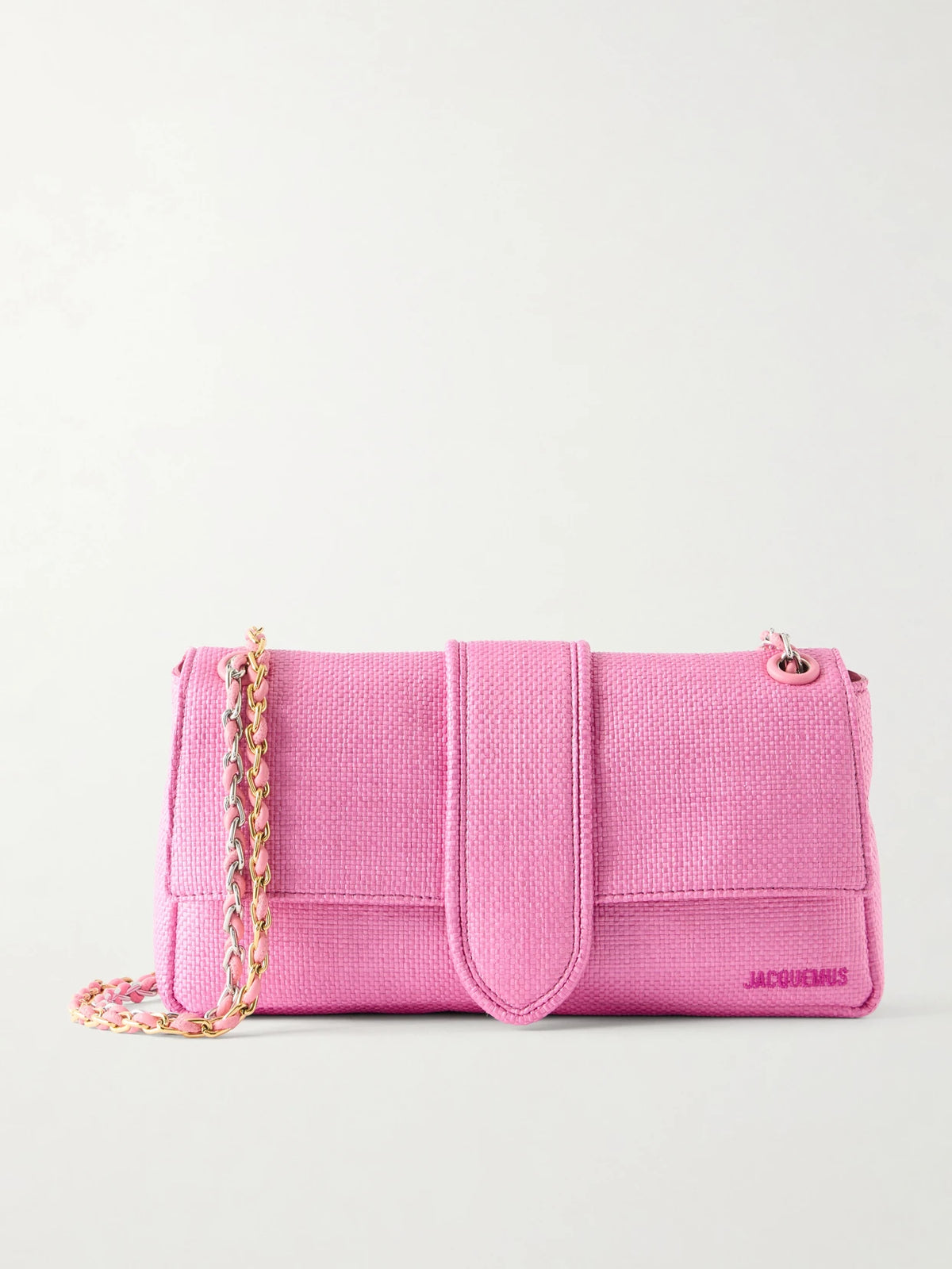 Le Bambino Chaîne Raffia-effect Shoulder Bag