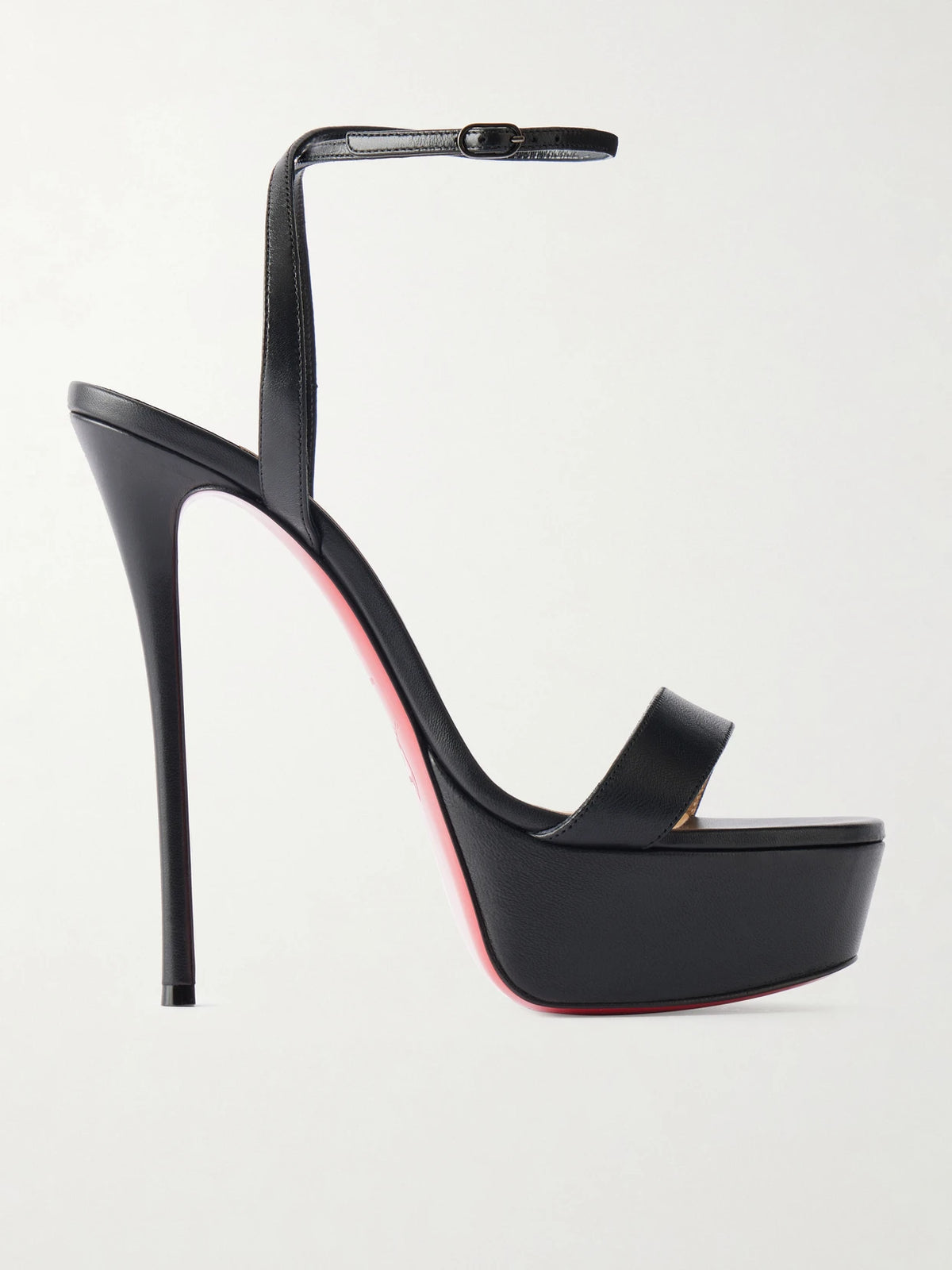 Loubi Queen Alta 150 Leather Platform Pumps