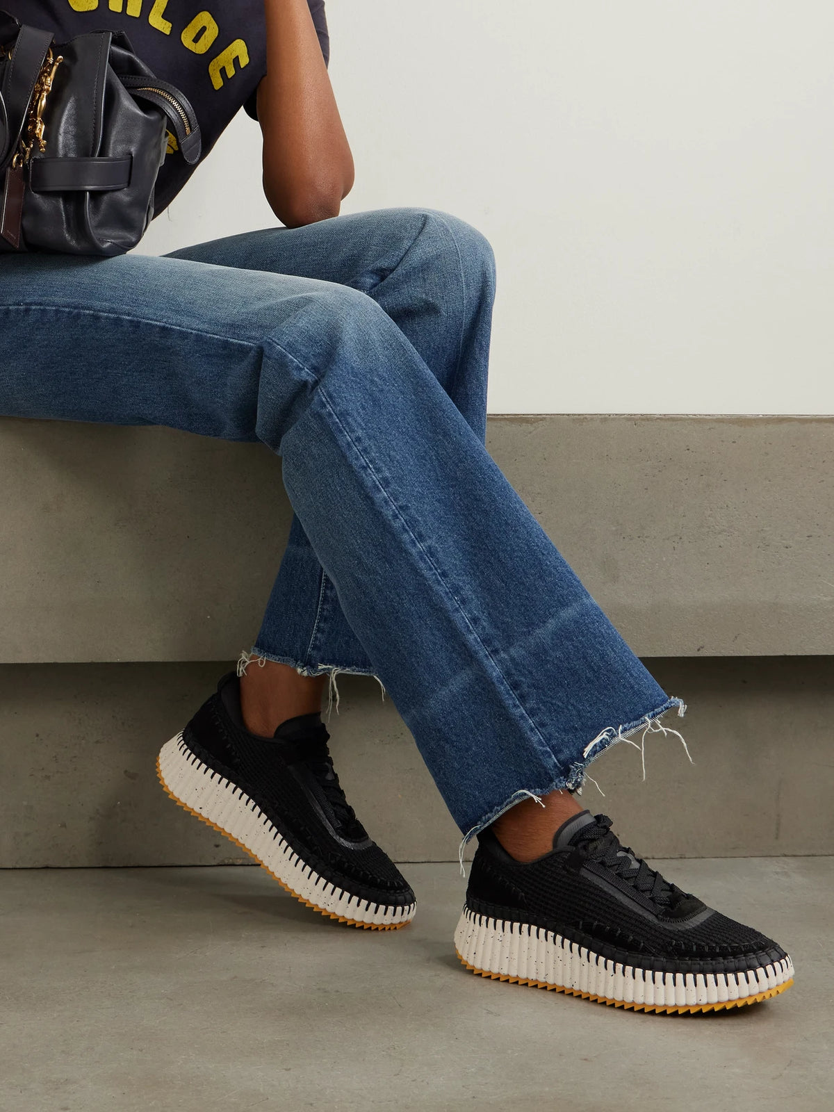 Nama Embroidered Suede And Recycled-mesh Sneakers