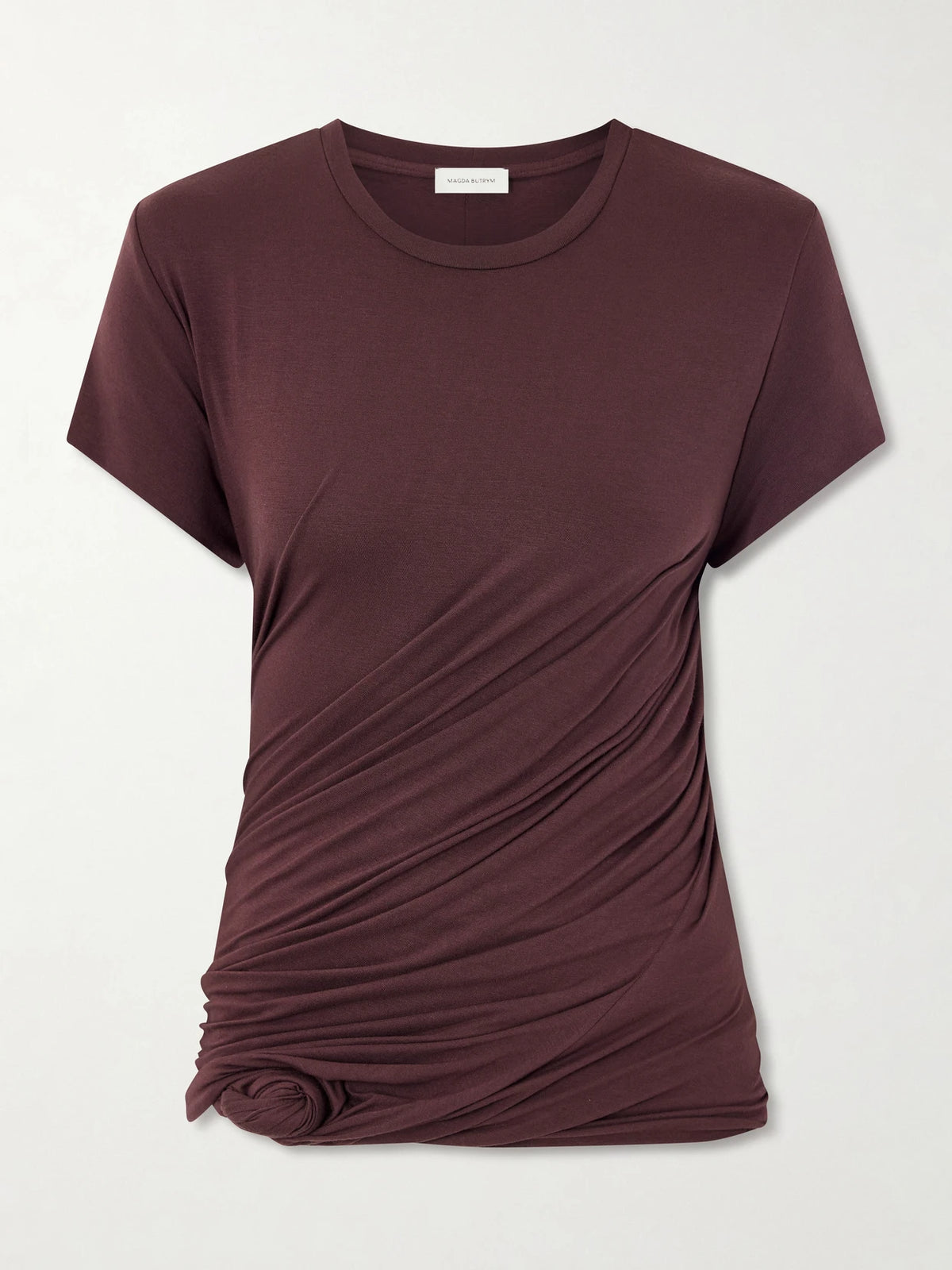 Gathered Cotton-blend T-shirt