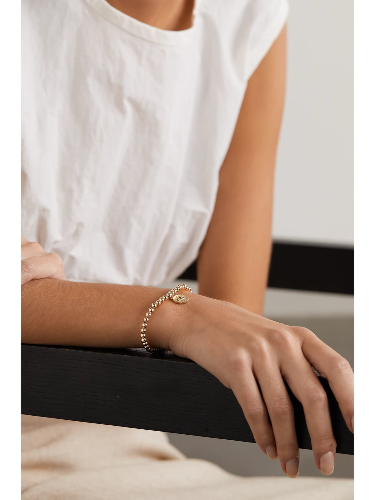 Image of Bracelets. Product name - Aquarius 14-karat Gold Diamond Bracelet in Multi colour by brand - Sydney Evan