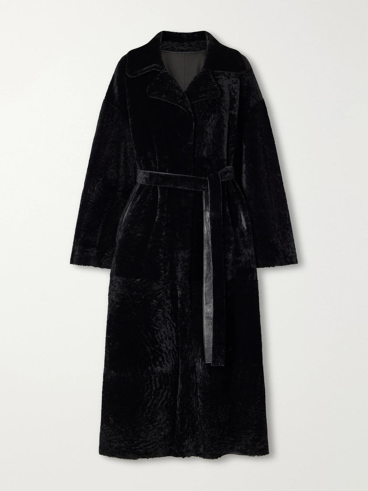 ARMA Rien Belted Reversible Shearling And Leather Coat