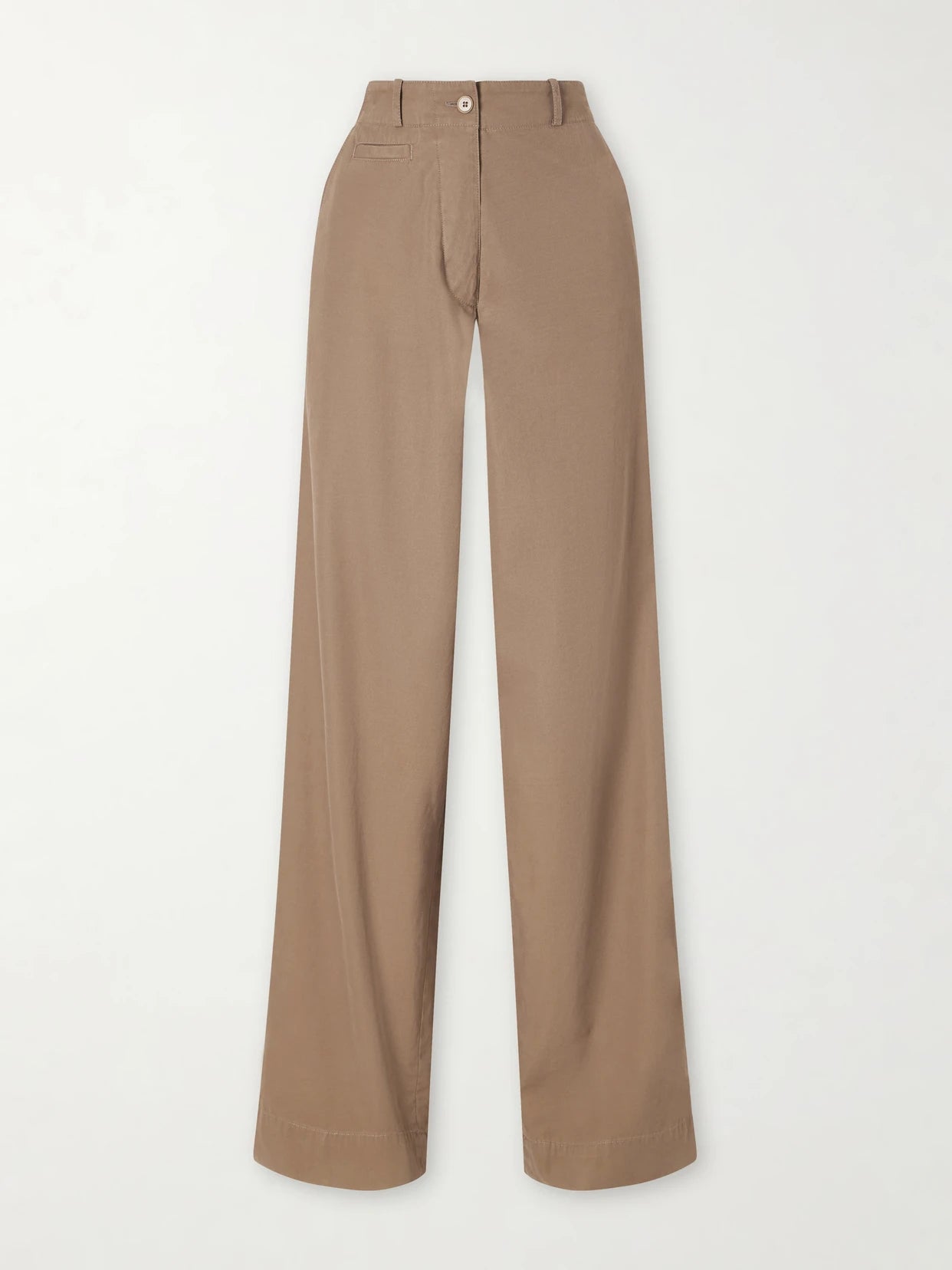Fadry Cotton And Cashmere-blend Drill Wide-leg Pants