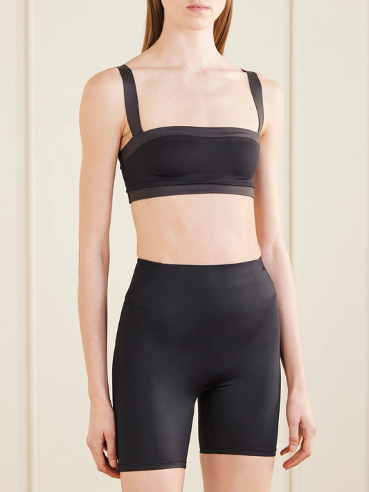 Image of Bras. Product name - + Nike Straight Neck Bra - Obsidian And Igneous in Black colour by brand - SKIMS