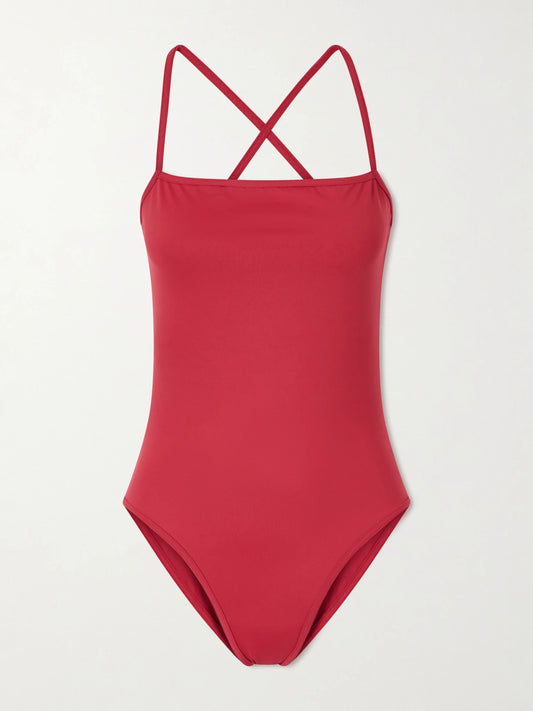 Image of Swimwear. Product name - Itak Stretch One-piece in Red colour by brand - Loulou de Saison