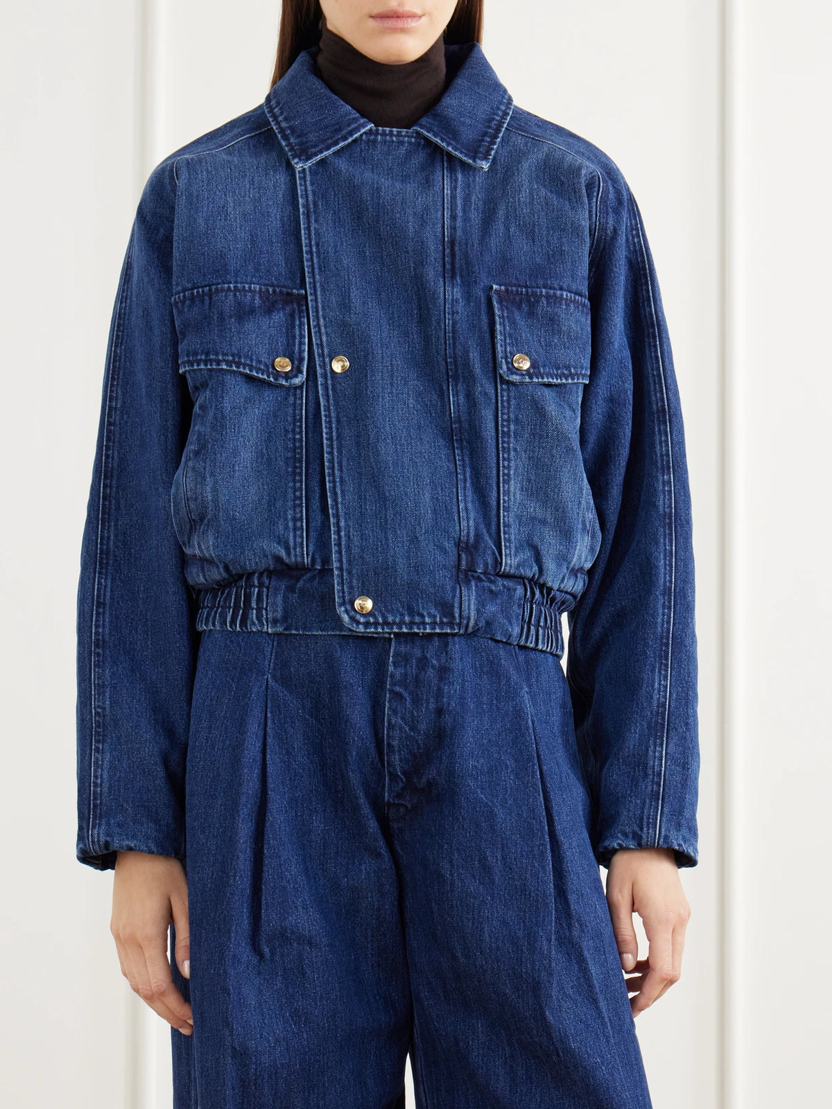 RÙADH The Ghillie Cropped Denim Jacket