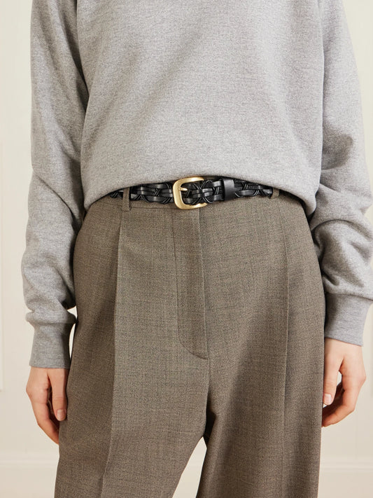 Cord Woven Leather Belt
