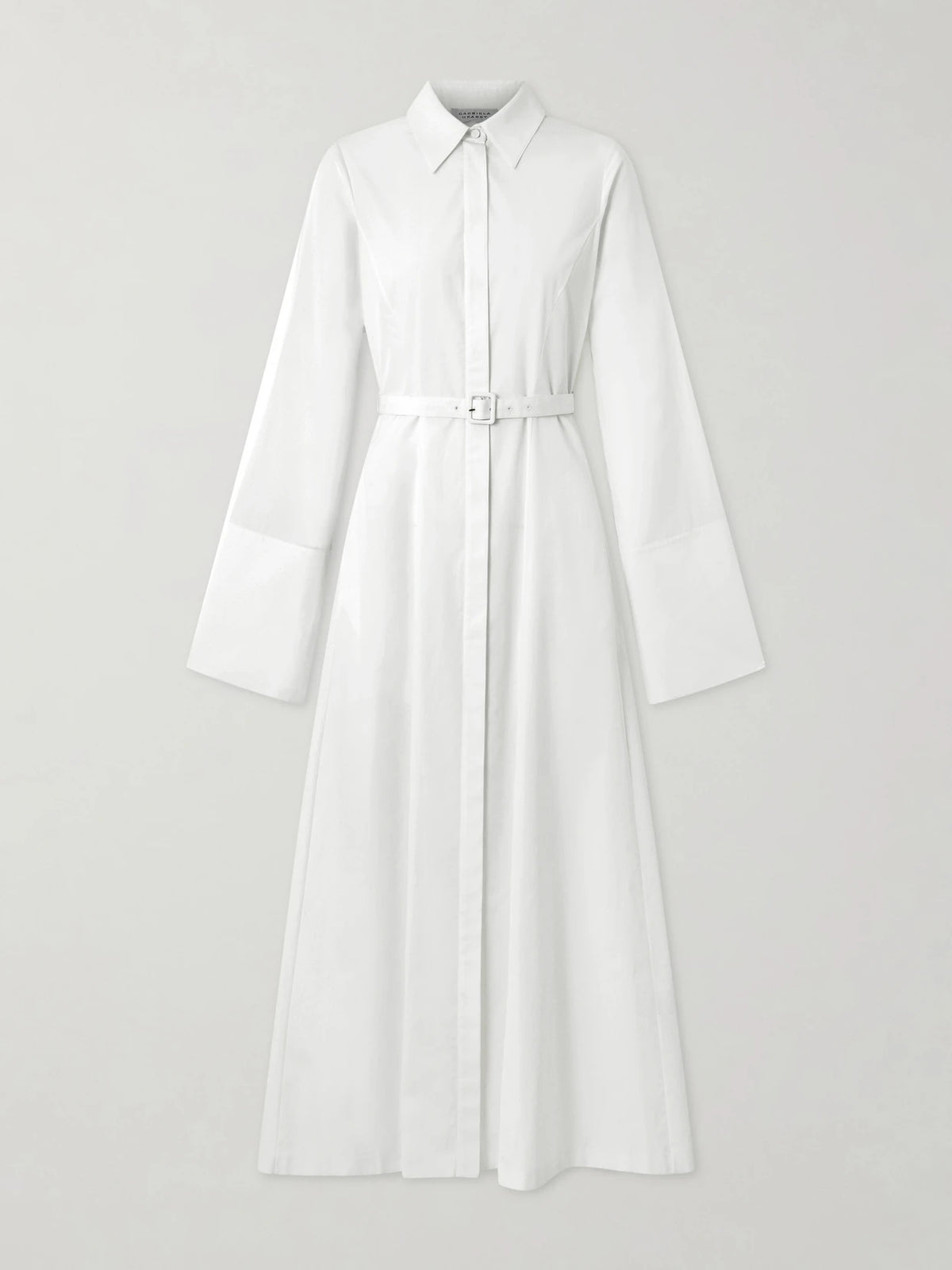 Carmina Belted Cotton-poplin Maxi Dress