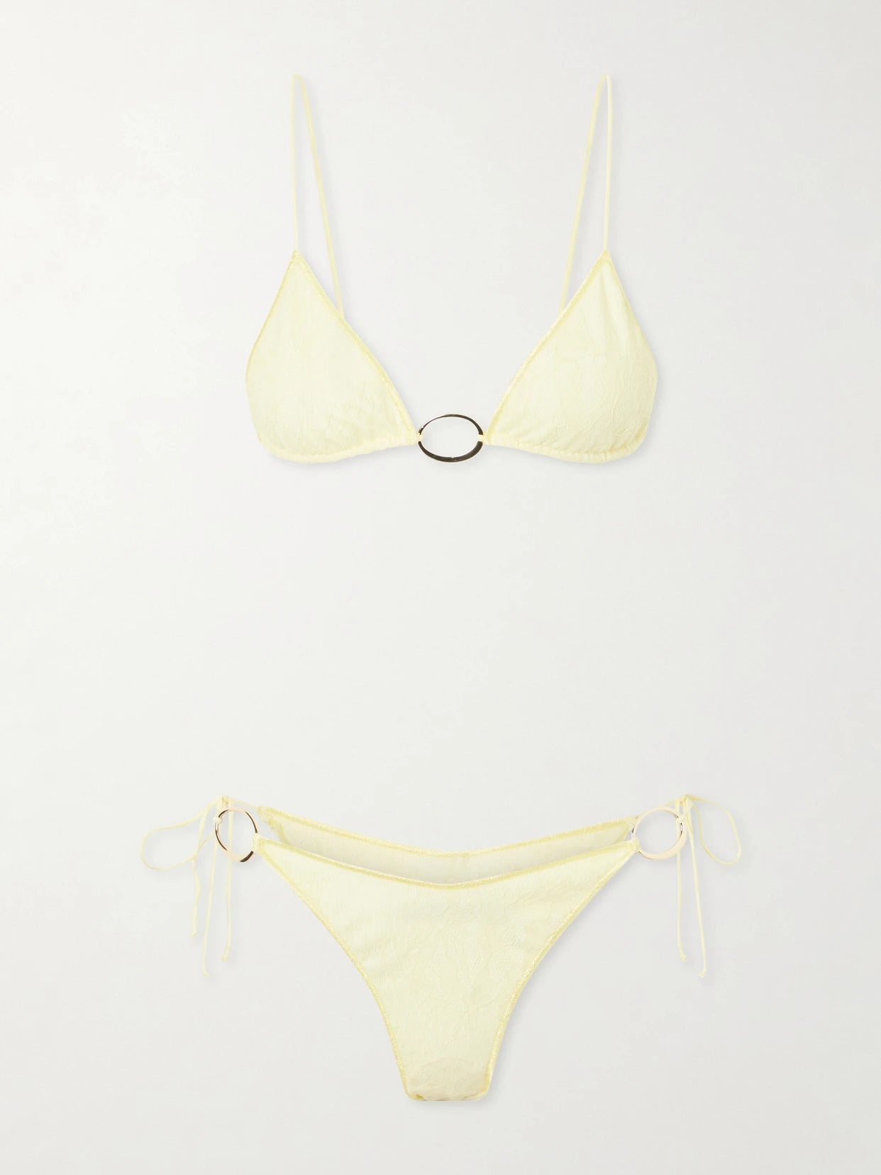 Lurex-trimmed Lace Bikini