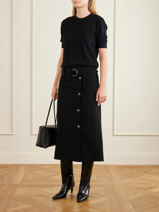 Image of Boots. Product name - Cave Leather Knee Boots in Black colour by brand - JUDE