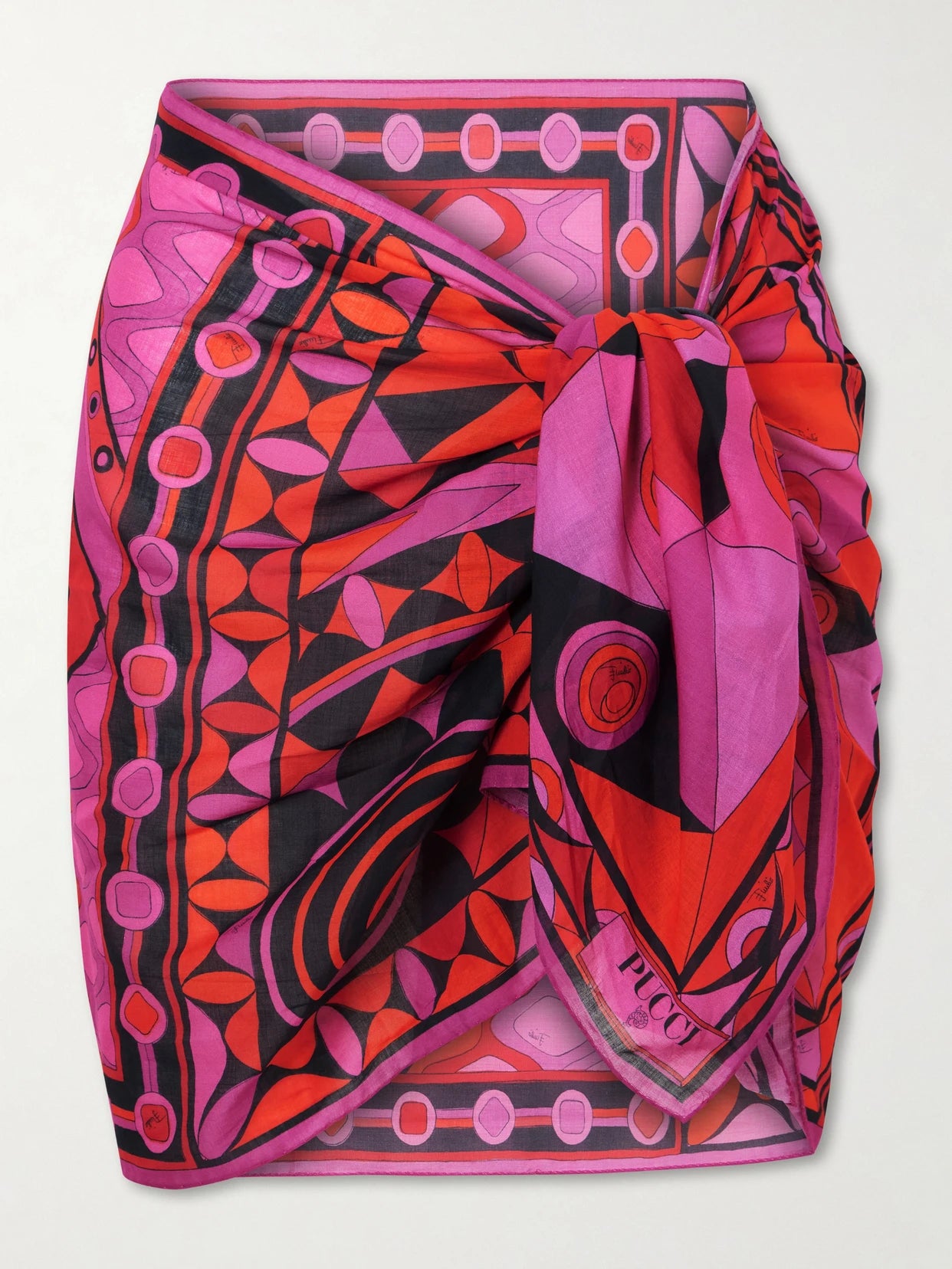 Printed Self-tie Cotton Pareo