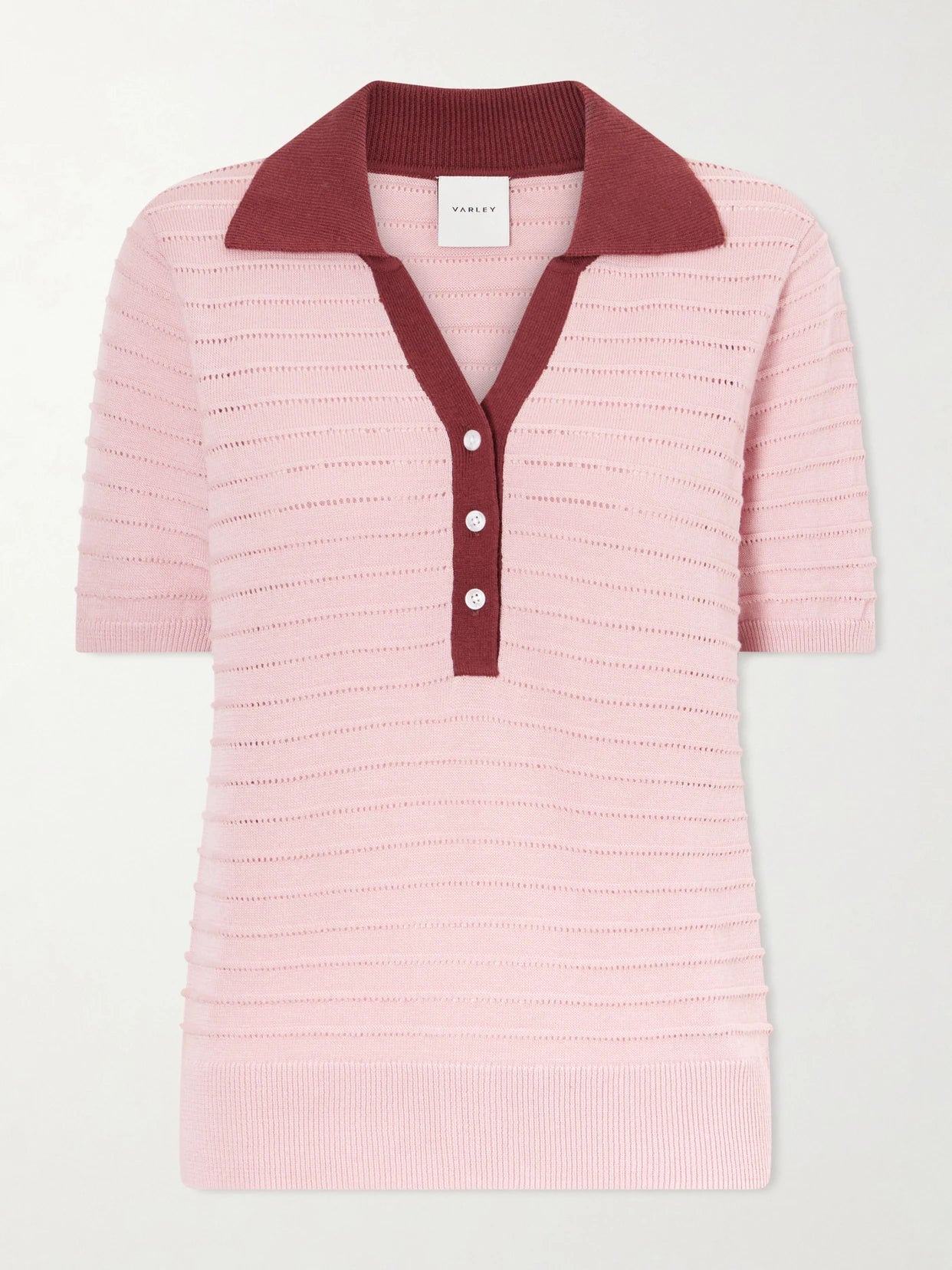 Wren Cotton-blend Knitted Polo Sweater