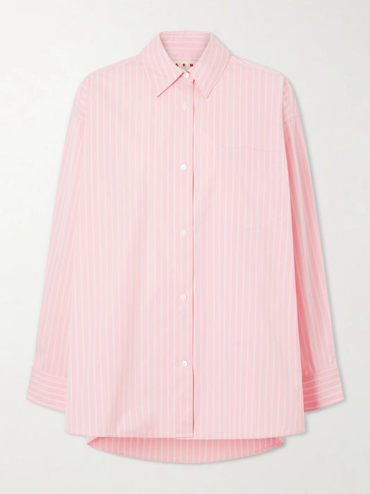 Striped Cotton-blend Shirt