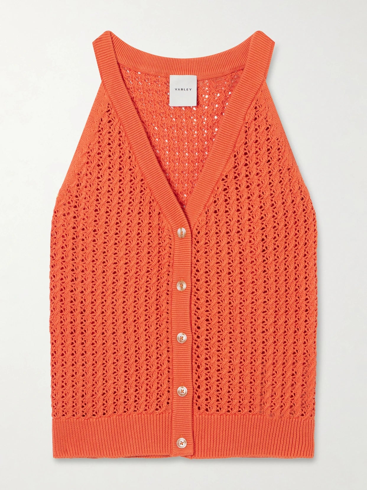 Alessia Crochet-knit Cotton Top
