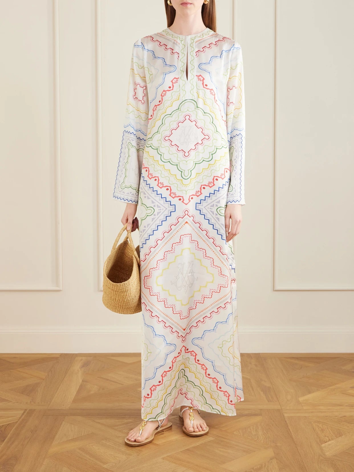 Image of Dresses. Product name - Collins Printed Woven Cover-up in Multi colour by brand - Mary Katrantzou