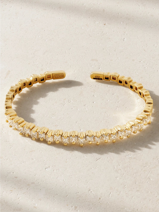 18-karat Gold Diamond Bangle