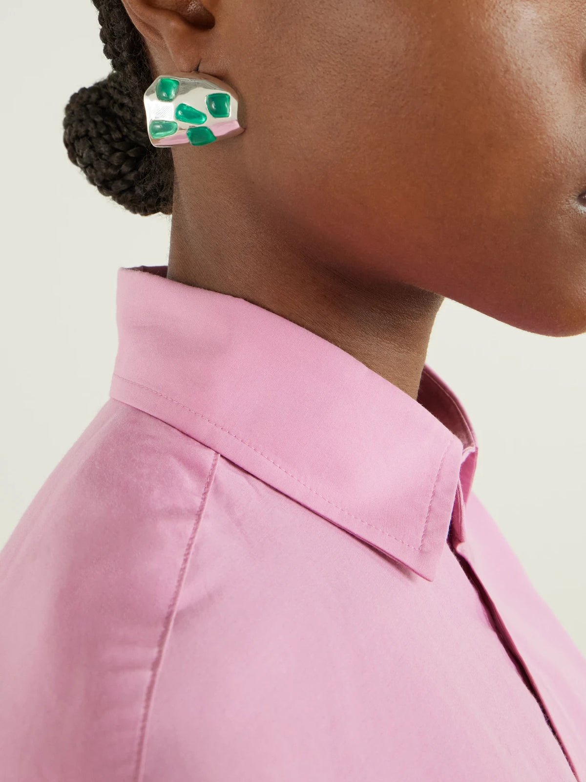 Image of Earrings. Product name - Cobblestones Silver-plated Resin Earrings in Multi colour by brand - Completedworks